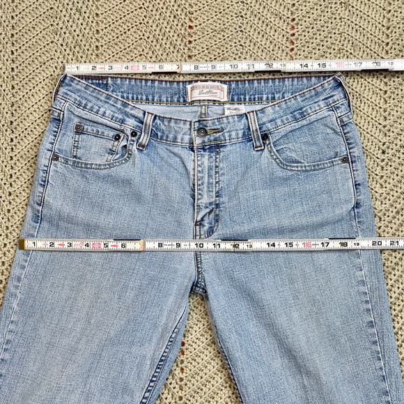 Y2K 2000s Vintage Levi’s Low Rise Stretch Flared Bootcut Jeans - Size 12 - Picture 5 of 10